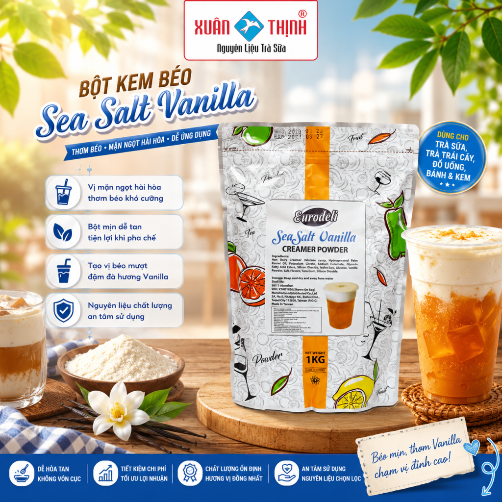 Bột Lớp Màng Sữa Vị Muối Biển Eurodeli