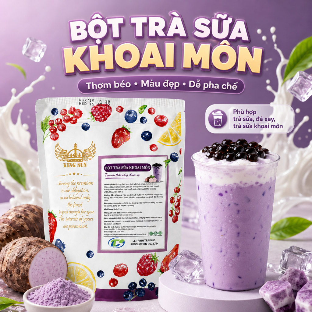 Bột Trà Sữa Khoai Môn Kingsun